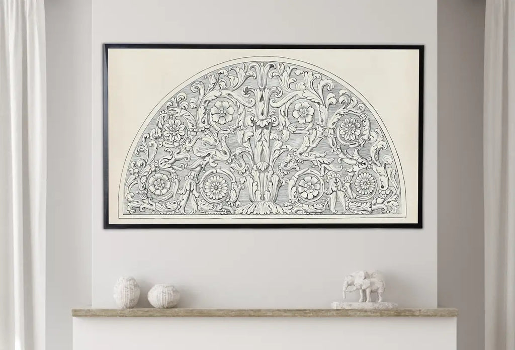 Samsung Frame TV Art 4K Botanical Ornament Pattern Wall Art. Instant Download Leaves Painting Floral Tropical Texture Art for the Frame TV. – Frame TV Digital Download Art – Digital Download