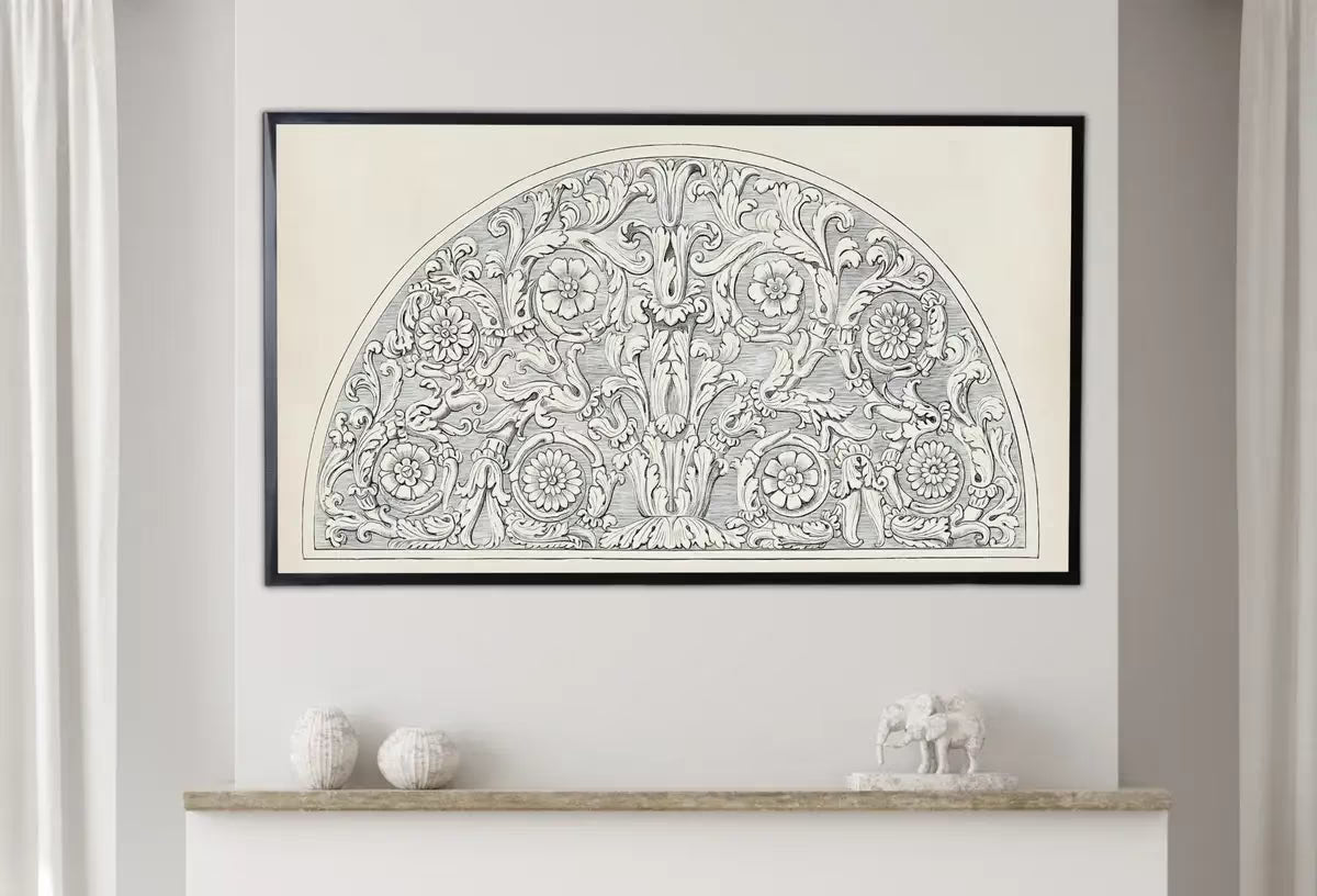 Samsung Frame TV Art 4K Botanical Ornament Pattern Wall Art. Instant Download Leaves Painting Floral Tropical Texture Art for the Frame TV. – Frame TV  Art