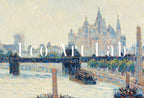 Included artwork preview showing first selection of artworks from Samsung Frame TV Art 4K Camille Pissarro Vintage London Landscape Painting. Instant Download Vintage Art for Samsung Frame TV. London TV Art.