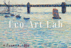Detail view of artwork from Samsung Frame TV Art 4K Camille Pissarro Vintage London Landscape Painting. Instant Download Vintage Art for Samsung Frame TV. London TV Art. (variation 1)