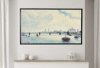 Detail view of artwork from Samsung Frame TV Art 4K Camille Pissarro Vintage London Landscape Painting. Instant Download Vintage Art for Samsung Frame TV. London TV Art. (variation 2)