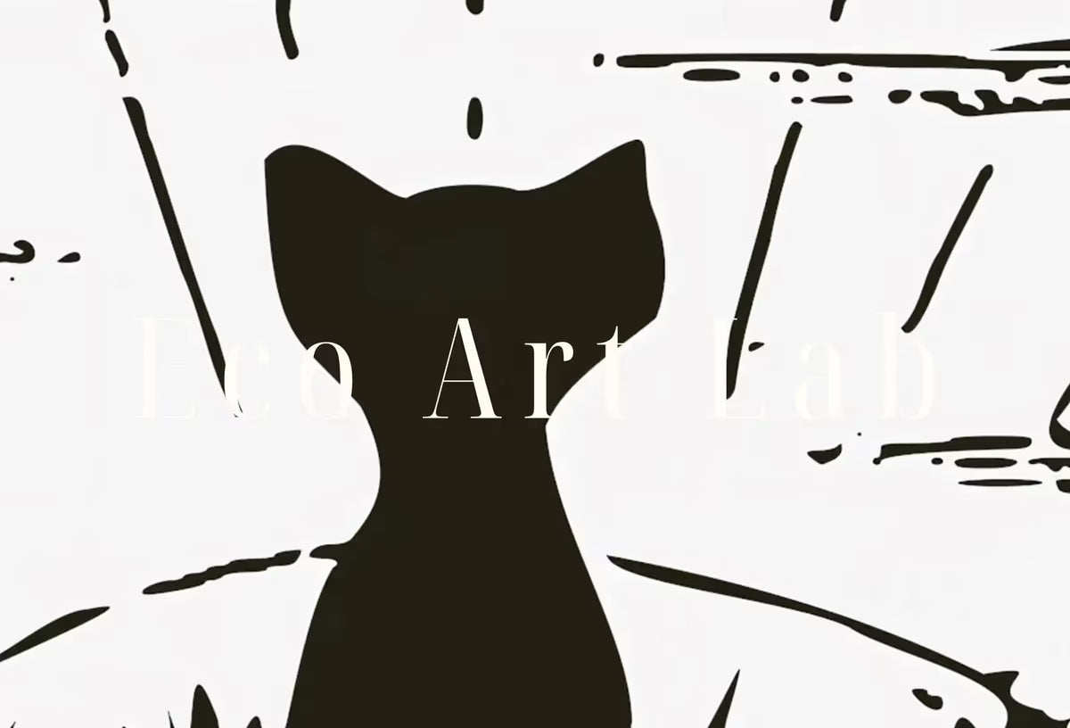 Samsung Frame TV Art 4K Cat Watching Sunrise Vintage Illustration Wall Art. Instant Download Cat Art for the Samsung Frame TV. Art for TV – Frame TV  Art