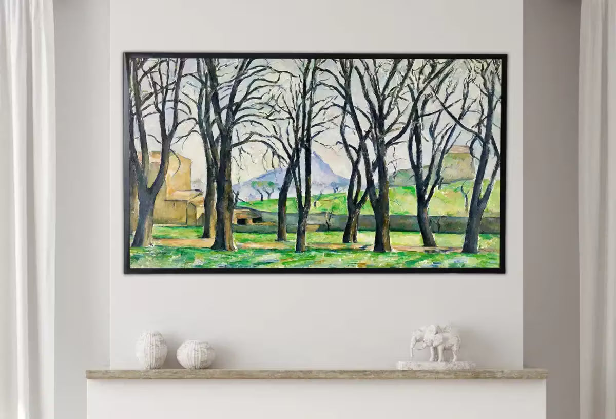 Samsung Frame TV Art 4K Chestnut Trees Famous Paul Cézanne Painting. Instant Download Nature Landscape Wall Art for Frame TV. Vintage Art – Frame TV  Art