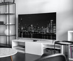 Art Frame TV 4K, skyline de Chicago la nuit, art mural. Téléchargement instantané de photographie de Chicago pour The Frame TV. Décor de skyline de Chicago