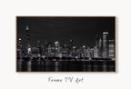 Samsung Frame TV Art 4K Chicago Skyline at Night Wall Art. Instant Download Chicago Photography Art for the Frame TV. Chicago Skyline Decor – Frame TV  Art