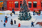 Included artwork preview showing first selection of artworks from Samsung Frame TV Art 4K Christmas in the City Winter Landscape Painting. Frame TV Art Digital Download. Art for Tv Colorful Art for Frame TV.