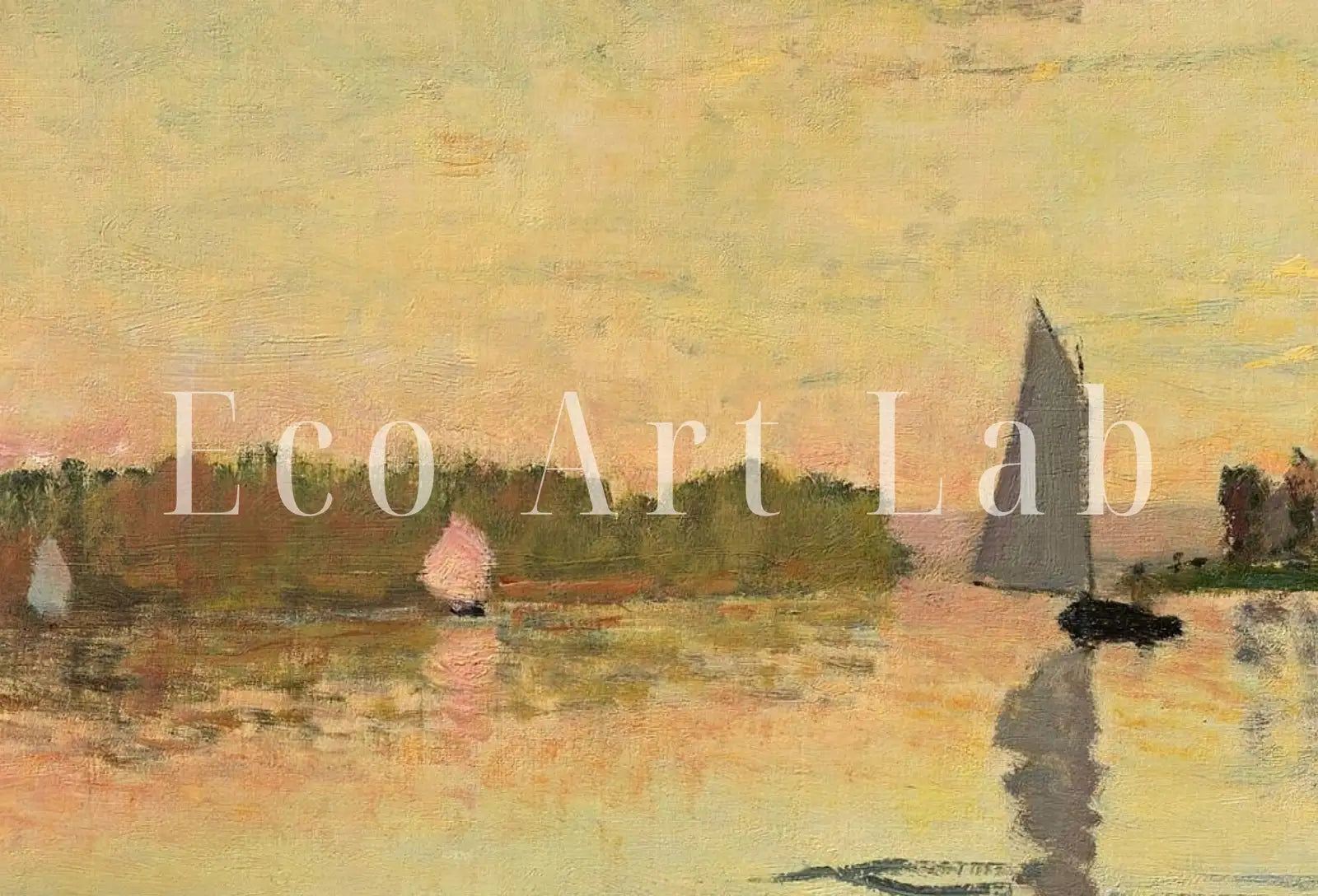 Detail view of artwork from Samsung Frame TV Art 4K Claude Monet Argenteuil Late Afternoon Famous Painting. Instant Download Vintage Art for Samsung Frame TV.. (variation 1)