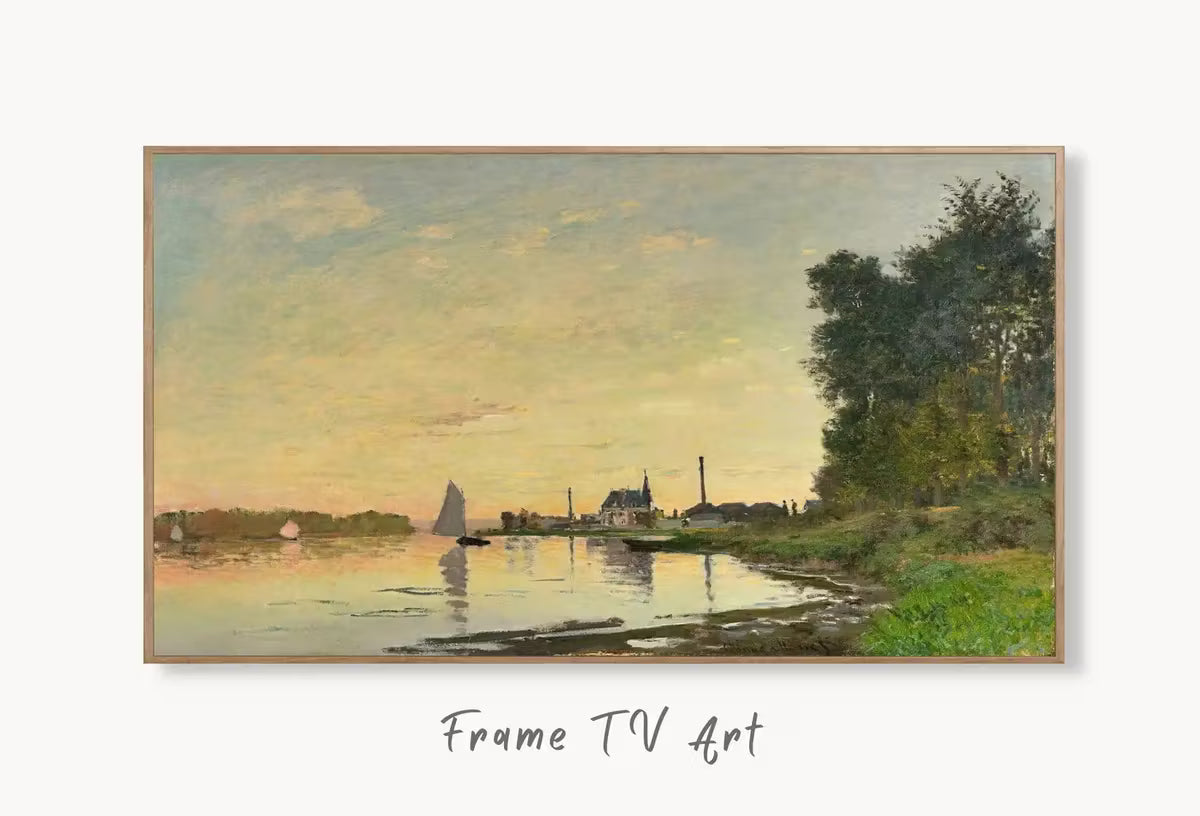 Samsung Frame TV Art 4K Claude Monet Argenteuil Late Afternoon Famous Painting. Instant Download Vintage Art for Samsung Frame TV. – Frame TV  Art