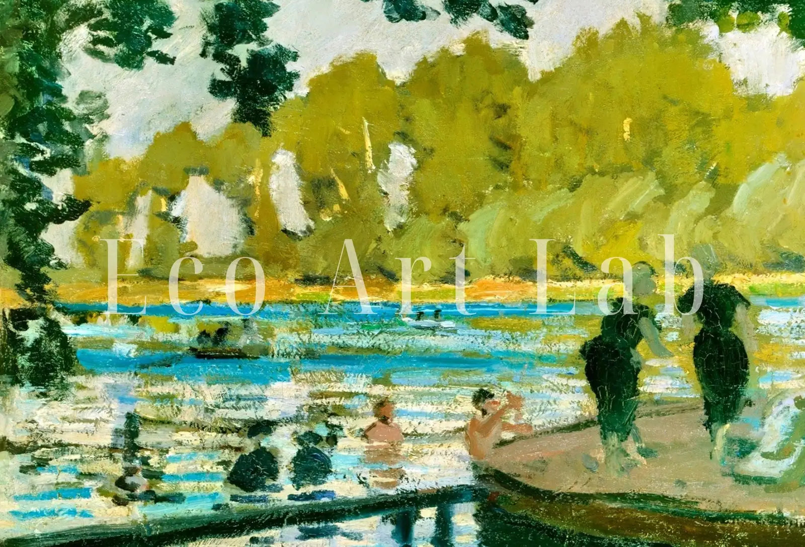 Included artwork preview showing first selection of artworks from Samsung Frame TV Art 4K Claude Monet La Grenouillère Famous Painting. Instant Download Vintage Art for Samsung Frame TV. Monet Art for TV.
