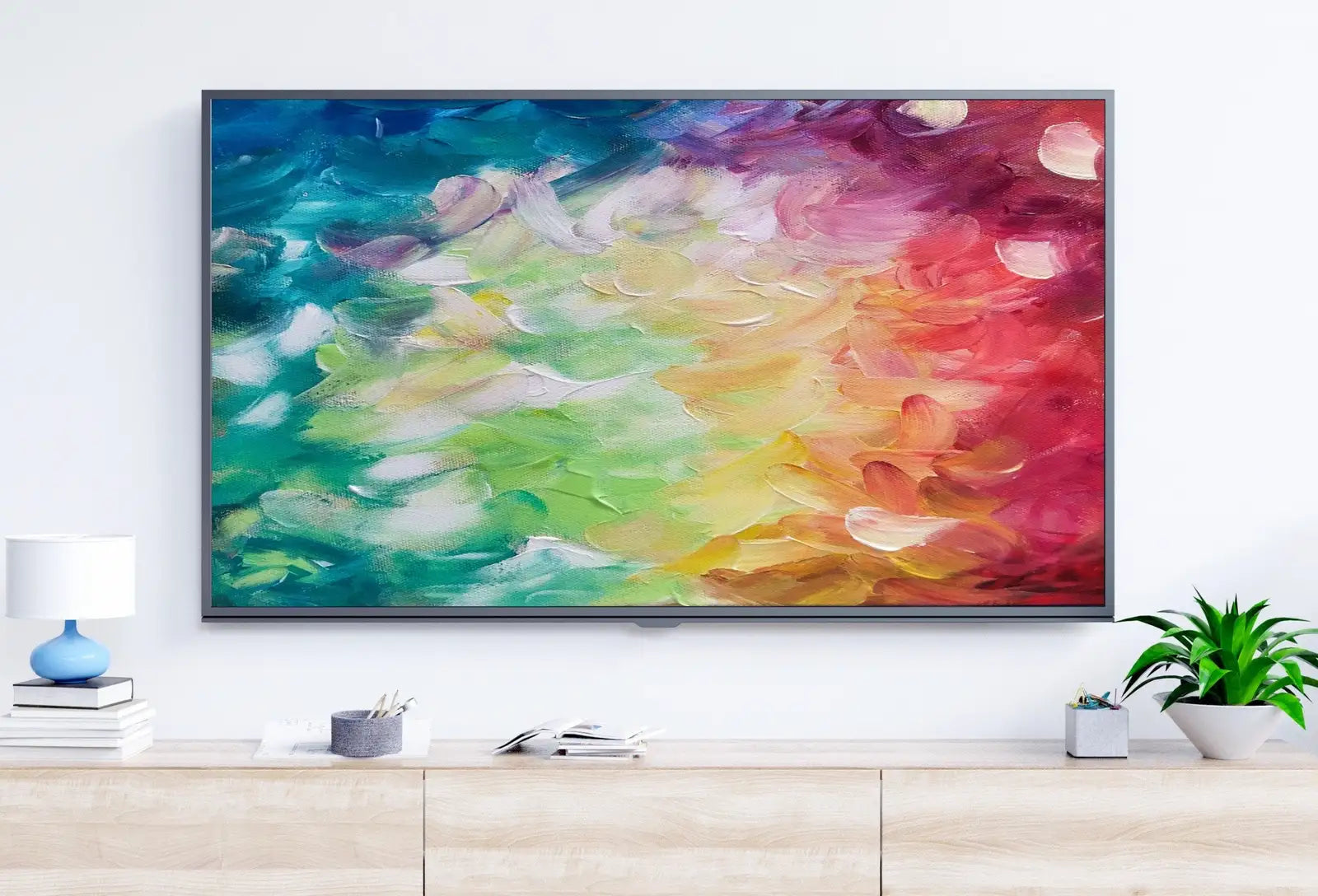 Second included artwork preview from Samsung Frame TV Art 4K, Colorful Abstract Canvas Painting. Samsung Art TV, Digital Download for Samsung Frame, Abstract Decor Frame TV Art featuring various scenes.