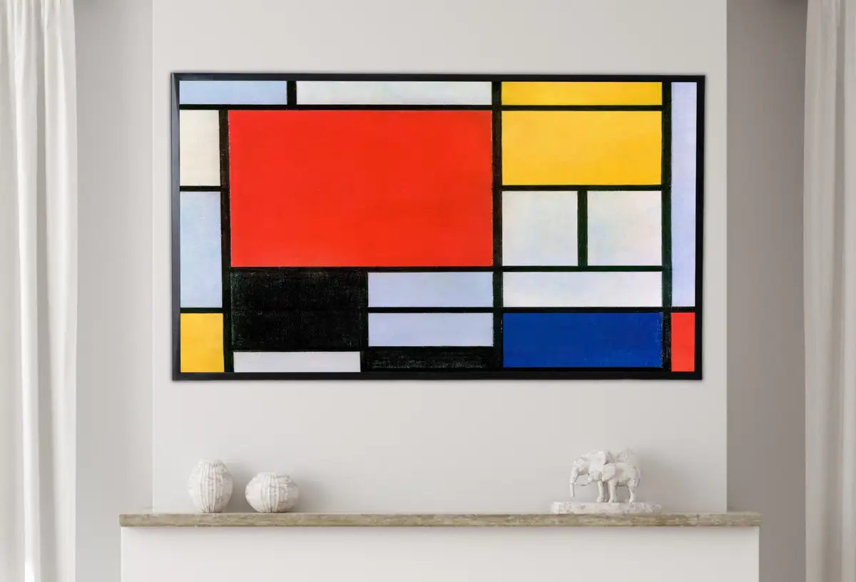 Detail view of artwork from Samsung Frame TV Art 4K Colorful Abstract Minimalist Painting. Instant Download Vintage Famous Abstract Painting. Aesthetic Art for Frame TV. (variation 2)