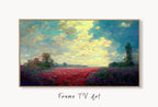 Samsung Frame TV Art 4K Colorful Flowers Field Monet Inspired Digital Painting. Instant Download Landscape Art for Frame TV. Botanical Art – Frame TV  Art