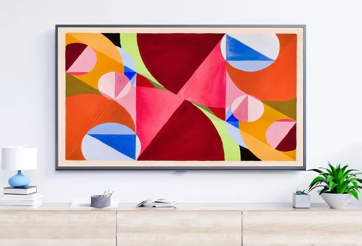 Samsung Frame TV Art 4K Colorful Geometric Abstract Art. Instant Download Vintage Abstract Watercolor Painting. Art for Frame TV – Frame TV  Art