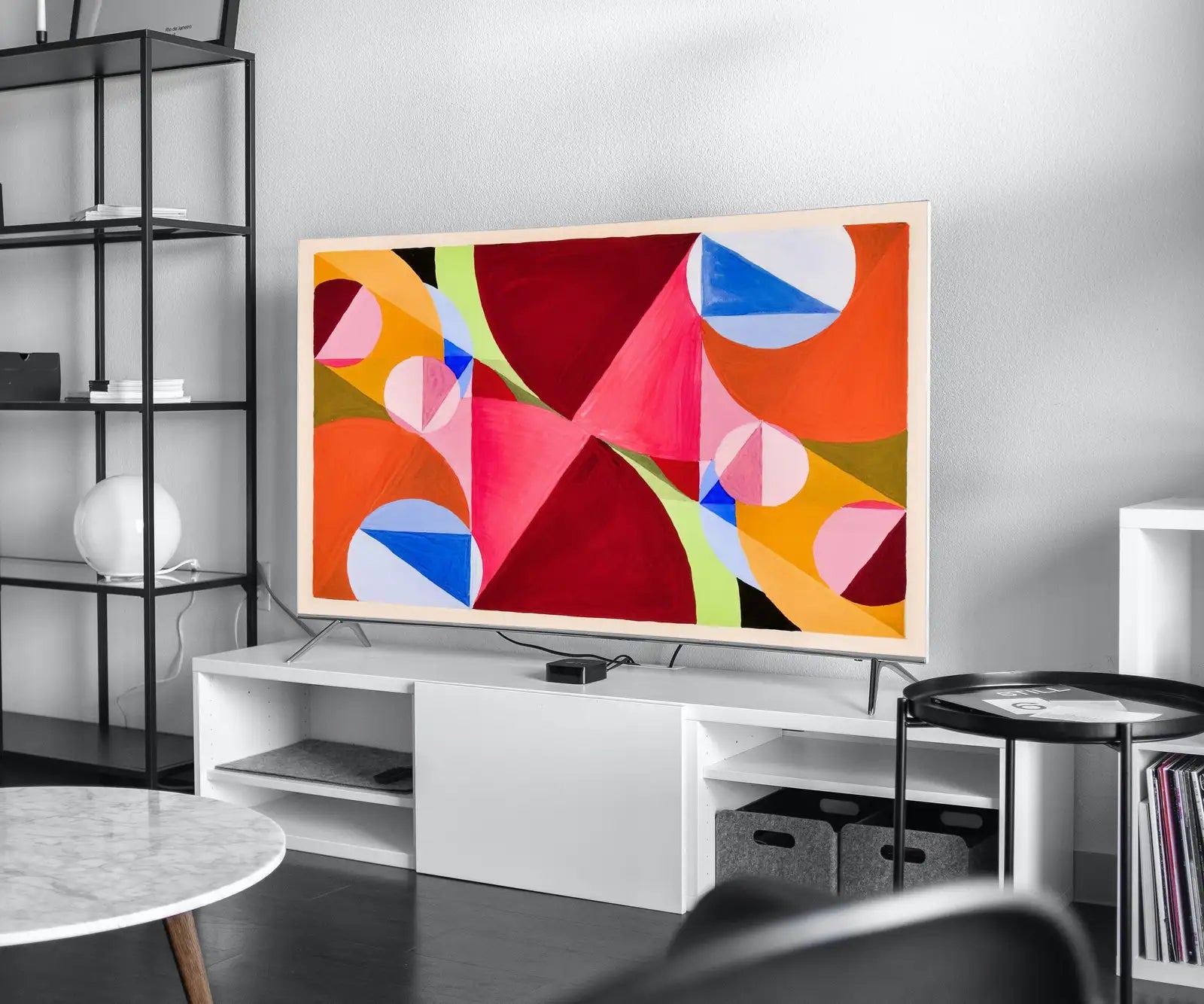Second included artwork preview from Samsung Frame TV Art 4K Colorful Geometric Abstract Art. Instant Download Vintage Abstract Watercolor Painting. Art for Frame TV featuring various scenes.