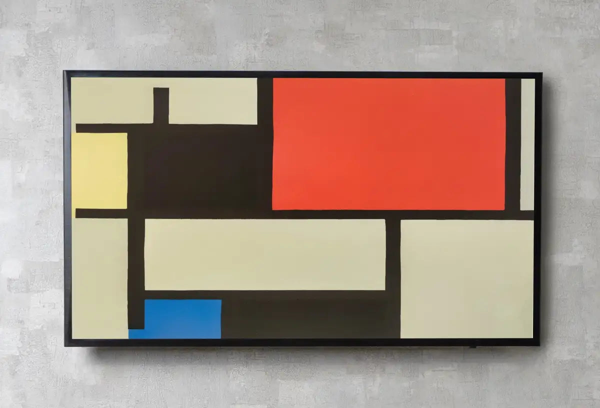 Detail view of artwork from Samsung Frame TV Art 4K Colorful Minimalist Abstract Painting. Instant Download Vintage Famous Abstract Painting. Aesthetic Art for Frame TV. (variation 2)