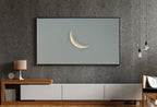 Detail view of artwork from Samsung Frame TV Art 4K Crescent Moon Celestial Wall Decor Digital Painting. Instant Download Moon Phase Wall Art for Frame TV. Art for TV. (variation 1)