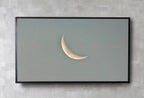 Samsung Frame TV Art 4K Crescent Moon Celestial Wall Decor Digital Painting. Instant Download Moon Phase Wall Art for Frame TV. Art for TV – Frame TV  Art
