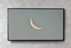 Detail view of artwork from Samsung Frame TV Art 4K Crescent Moon Celestial Wall Decor Digital Painting. Instant Download Moon Phase Wall Art for Frame TV. Art for TV. (variation 2)