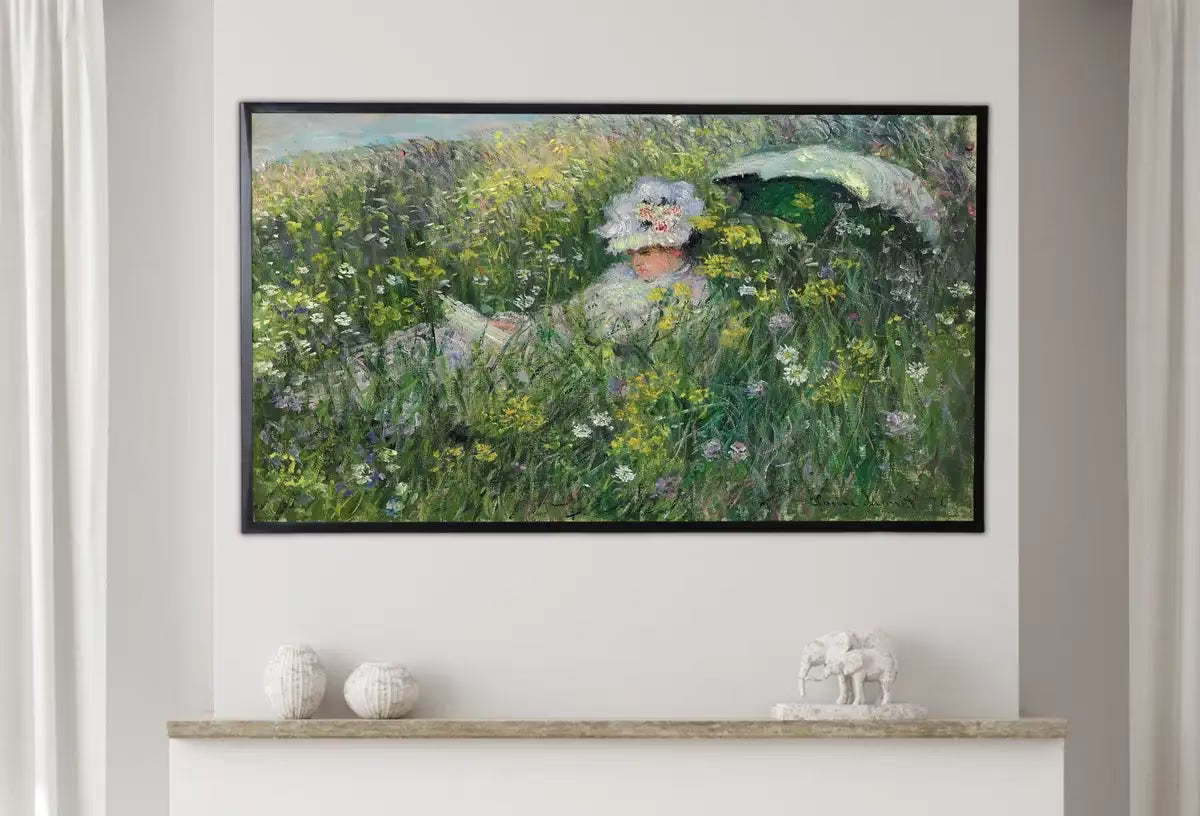 Samsung Frame TV Art 4K Dans La Prairie Famous Claude Monet Painting. Instant Download Landscape Wall Art for the Frame TV. Vintage Wall Art – Frame TV  Art