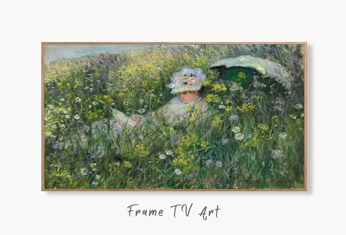 Samsung Frame TV Art 4K Dans La Prairie Famous Claude Monet Painting. Instant Download Landscape Wall Art for the Frame TV. Vintage Wall Art – Frame TV  Art