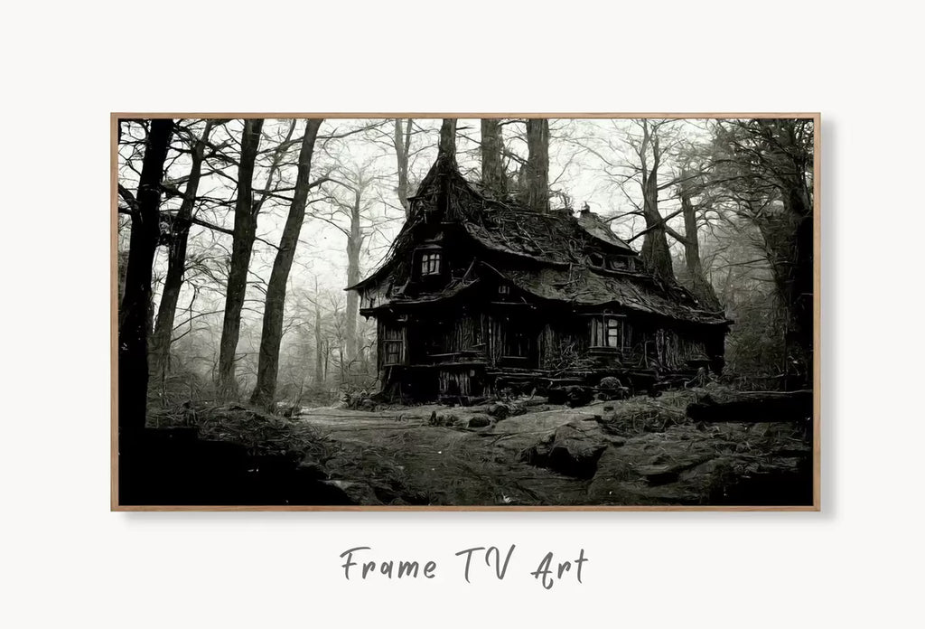 Samsung Frame TV Art 4K Dark Creepy Abandoned Haunted House Landscape. Instant Download. Scary Frame TV Art. Art for the Samsung Frame TV – Frame TV  Art