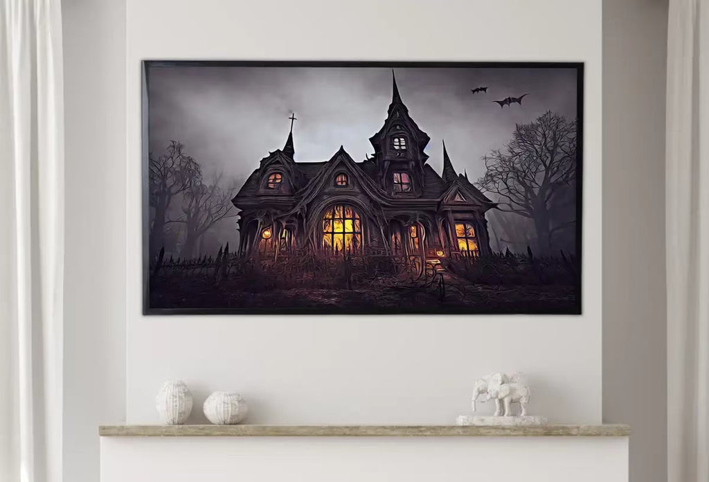 Samsung Frame TV Art 4K Dark Gothic Haunted Mansion. Creepy Horror Instant Download. Scary Frame TV Art. Spooky Art for the Samsung Frame TV – Frame TV  Art