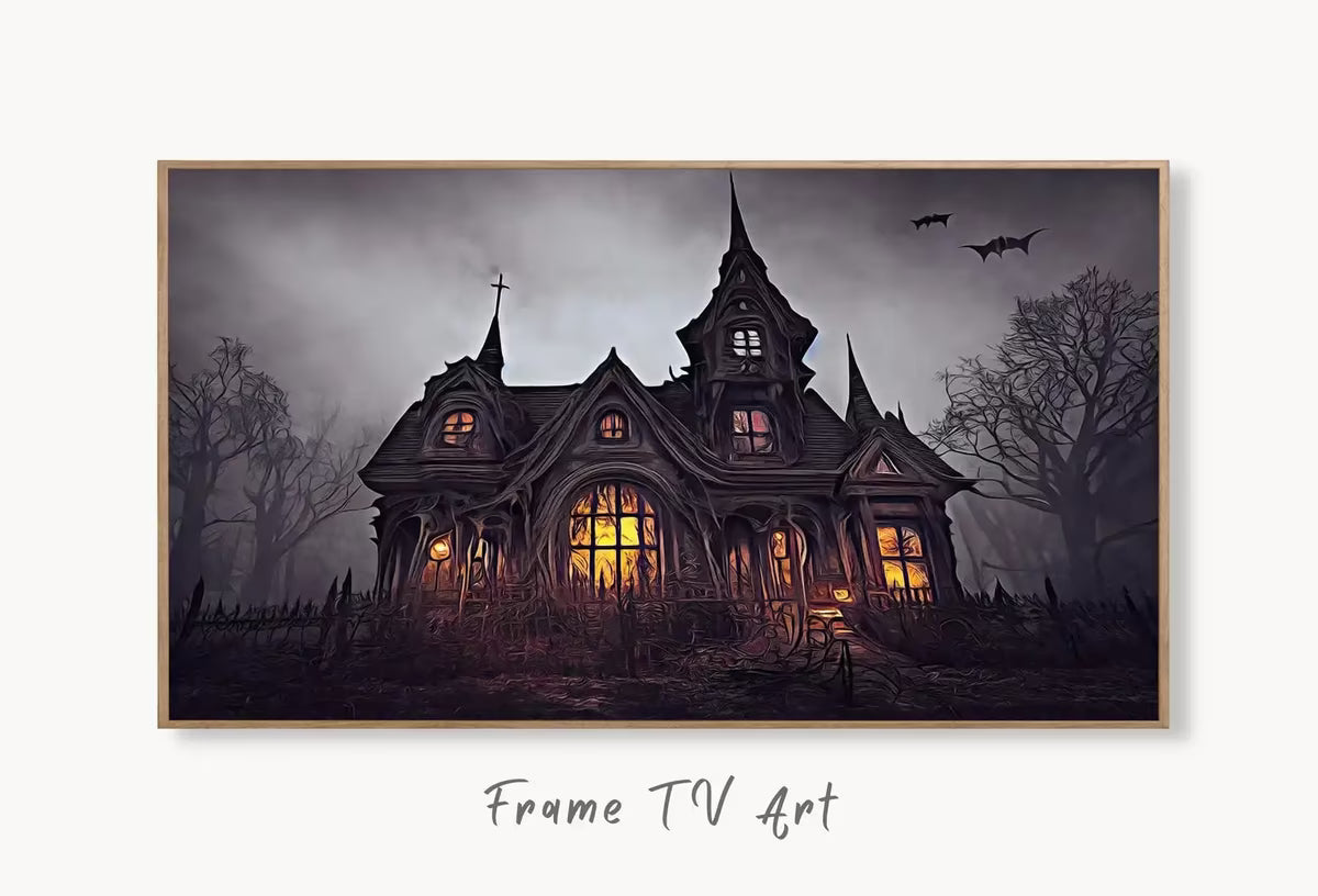 Samsung Frame TV Art 4K Dark Gothic Haunted Mansion. Creepy Horror Instant Download. Scary Frame TV Art. Spooky Art for the Samsung Frame TV – Frame TV  Art
