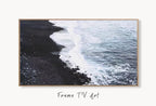 Samsung Frame TV Art 4K, Dark Sand Ocean Coastal Wall Decor. Samsung Art TV  for Samsung Frame, Beach Landscape Frame TV Art – Frame TV  Art