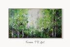 Samsung Frame TV Art 4K Dense Forest Abstract Textured Landscape Painting. Instant Download. Forest Art for Samsung Frame TV. Art for TV – Frame TV  Art