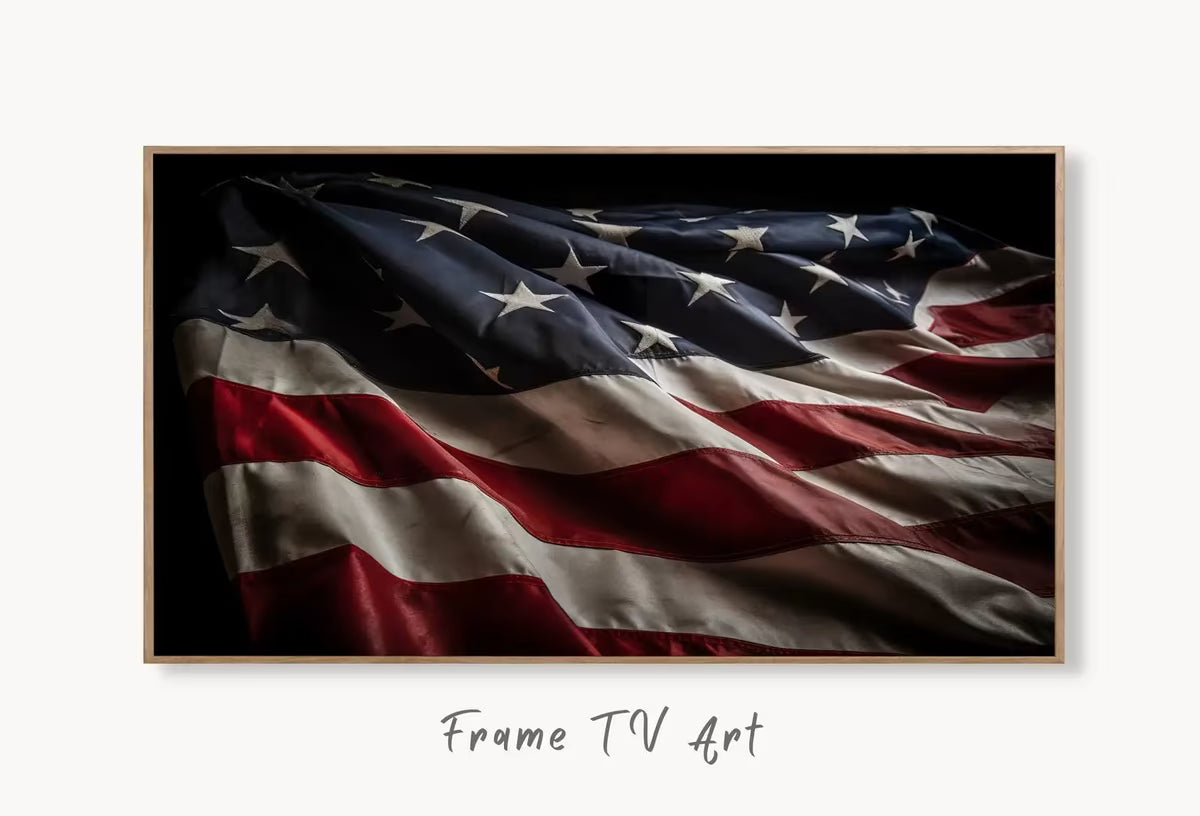 Samsung Frame TV Art 4k Distressed American Flag Art. 4th of July USA Art. Patriotic Samsung TV Art.  for Samsung Frame Tv – Frame TV  Art