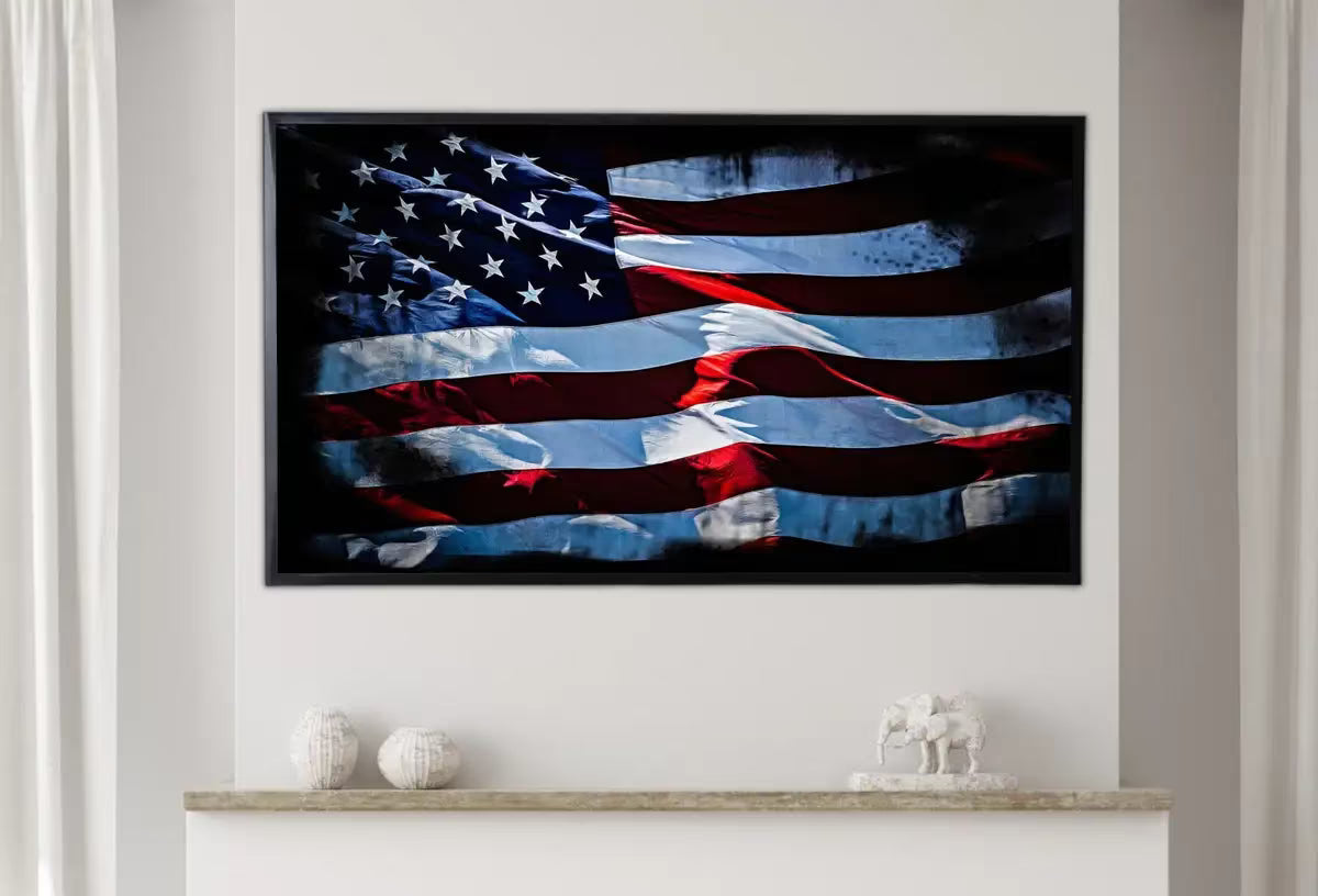 Samsung Frame TV Art 4k Distressed American Flag Art. Patriotic Samsung TV Art.  4th of July USA Art for Samsung Frame Tv – Frame TV  Art