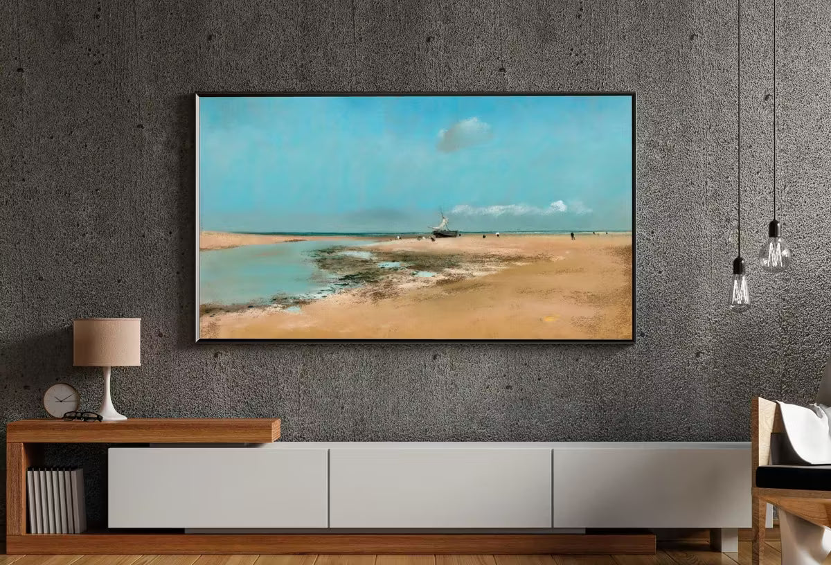 Samsung Frame TV Art 4K Edgar Degas Beach at Low Tide Painting. Instant Download Famous Vintage Art for the Samsung Frame TV. Degas Art – Frame TV  Art