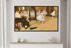 Detail view of artwork from Samsung Frame TV Art 4K Edgar Degas The Dancing Class Famous Ballet Painting. Antique Classic Ballerina Wall Art for Frame TV. Downloadable. (variation 2)