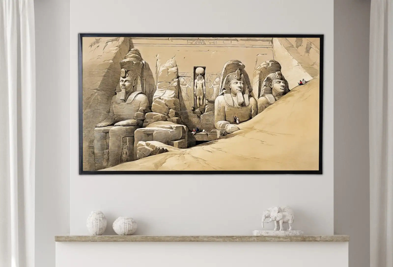 Second included artwork preview from Samsung Frame TV Art 4K Egyptian Temple Ancient Egyptian Gods Mythology Wall Art. Instant Download Antique Vintage Egyptian Art for Frame TV featuring various scenes.