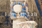 Detail view of artwork from Samsung Frame TV Art 4K Egyptian Temple Exterior Wall Art. Instant Download Vintage Egyptian Mythology Architecture Art for Frame TV. (variation 1)