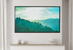 Samsung Frame TV Art 4k Emerald Green Mountains Abstract Landscape. Evening Art Samsung TV  for Samsung Frame, Frame TV Art – Frame TV  Art
