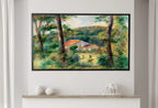Detail view of artwork from Samsung Frame TV Art 4K Environs of Briey by Auguste Renoir. Famous Antique Oil Painting. Landscape Vintage Impressionist Art for Frame TV. (variation 2)