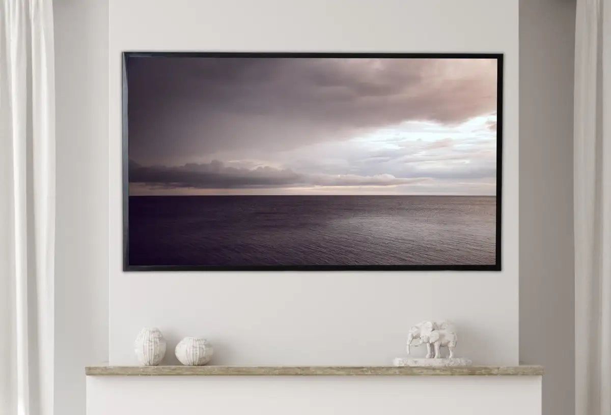 Detail view of artwork from Samsung Frame TV Art 4k Evening Landscape w/ Clouds. Evening Sky Photgraphy Samsung TV Art. Digital Download for Samsung Frame. Frame TV Art. (variation 2)