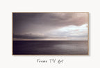 Samsung Frame TV Art 4k Evening Landscape w/ Clouds. Evening Sky Photgraphy Samsung TV Art. Digital Download for Samsung Frame. Frame TV Art displayed on Samsung Frame TV on a living room wall.