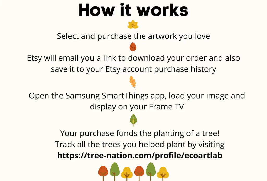 Samsung Frame TV Art 4K Fall Forest Mountain Landscape Watercolor Digital Painting. Instant Download Forest Art for Samsung Frame TV. TV Art – Frame TV  Art