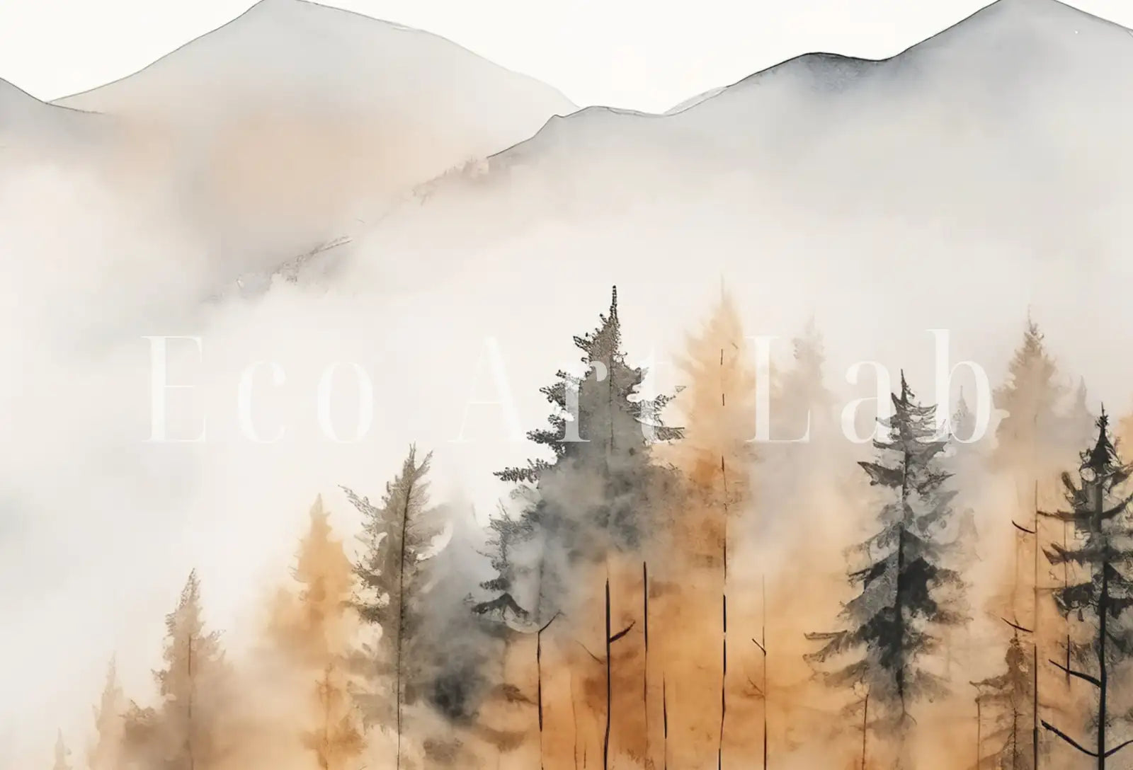 Samsung Frame TV Art 4K Fall Forest Watercolor Landscape Painting. Instant Download. Minimalist Autumn Art for Frame TV. Nature Art for TV – Frame TV Digital Download Art – Digital Download