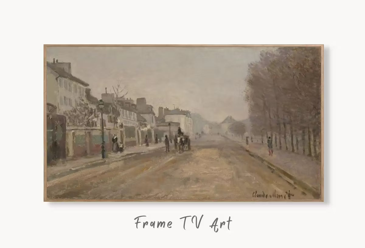 Samsung Frame TV Art 4K Famous Claude Monet Painting. Instant Download Boulevard Héloise Monet Art for the Frame TV. Vintage Wall Art – Frame TV  Art