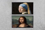 Detail view of artwork from Samsung Frame TV Art 4K Famous Paintings Set of 2. Girl with Pearl Earring & Mona Lisa Classic Portrait Paintings. Fine Art for Frame TV. (variation 1)