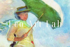 Second included artwork preview from Samsung Frame TV Art 4K Famous Paintings Set of 2. Woman with a Parasol Classic Portrait Paintings. Claude Monet Fine Art for Frame TV featuring various scenes.