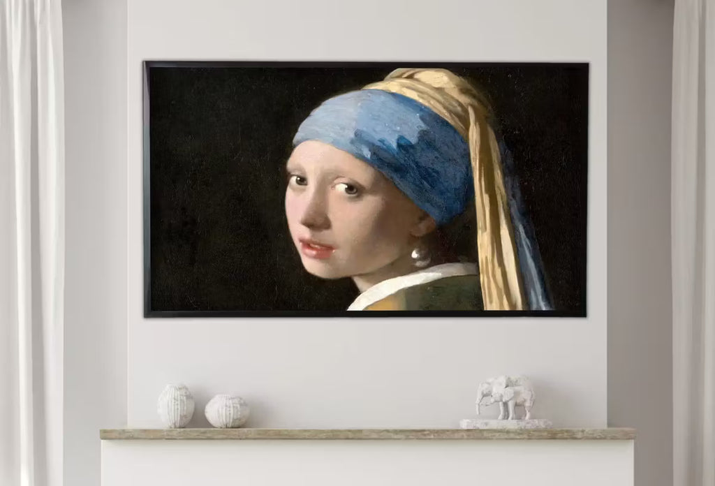 Samsung Frame TV Art 4K Famous Paintings Set of 3. Girl w Pearl Earring, Mona Lisa & American Gothic Classic Portraits Fine Art for Frame TV – Frame TV Art Set