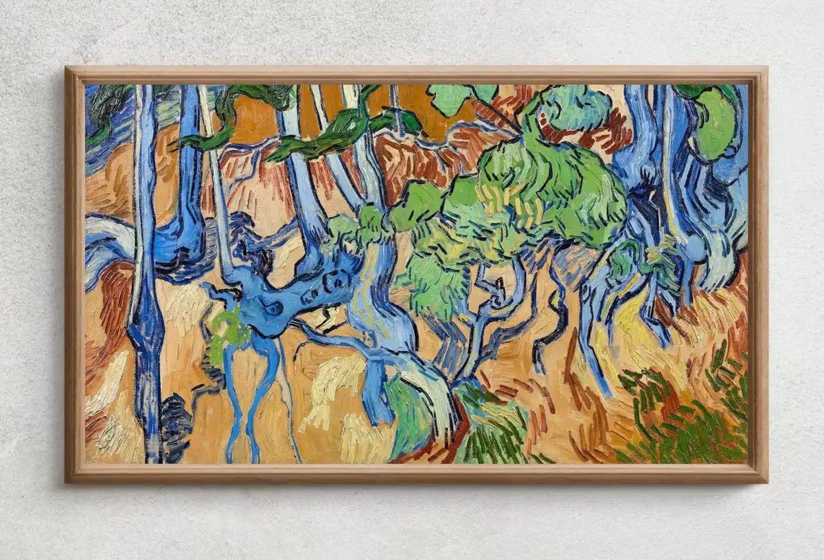 Samsung Frame TV Art 4K Famous Tree Roots Painting by Vincent van Gogh. Instant Download van Gogh Nature Art for Frame TV Vintage Wall Art – Frame TV  Art