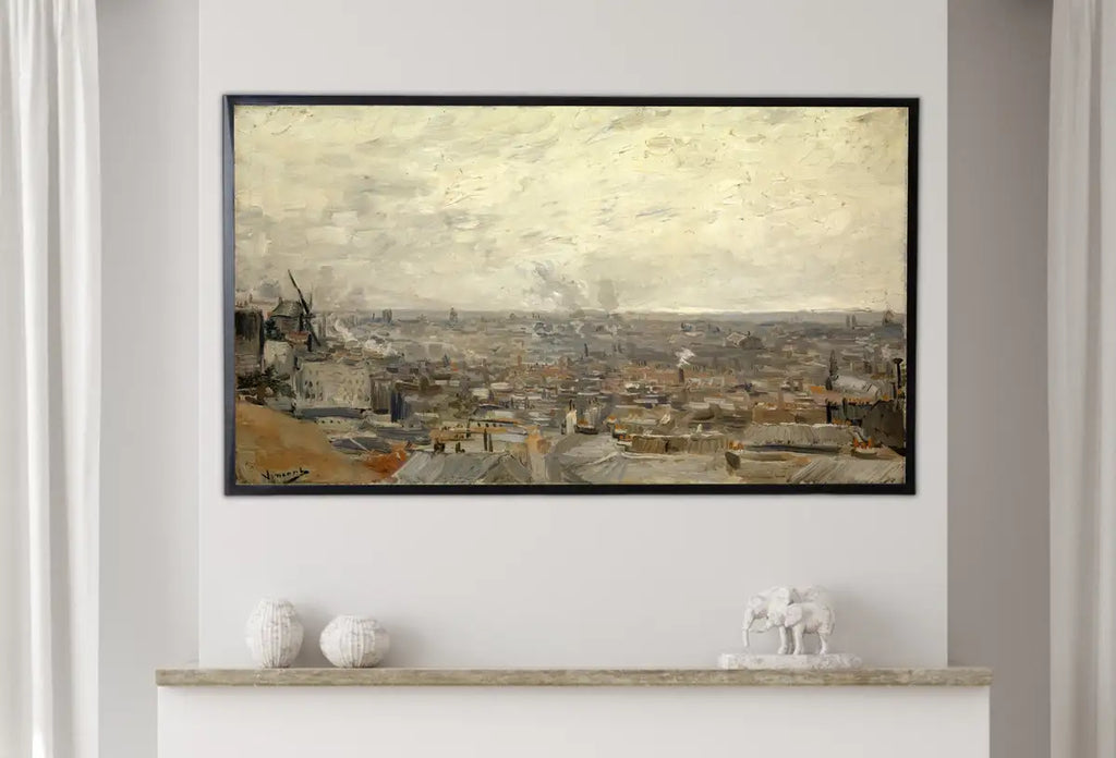 Second included artwork preview from Samsung Frame TV Art 4K Famous View of Paris Painting by Vincent van Gogh. Instant Download van Gogh Art for the Frame TV. Vintage Wall Art featuring various scenes.