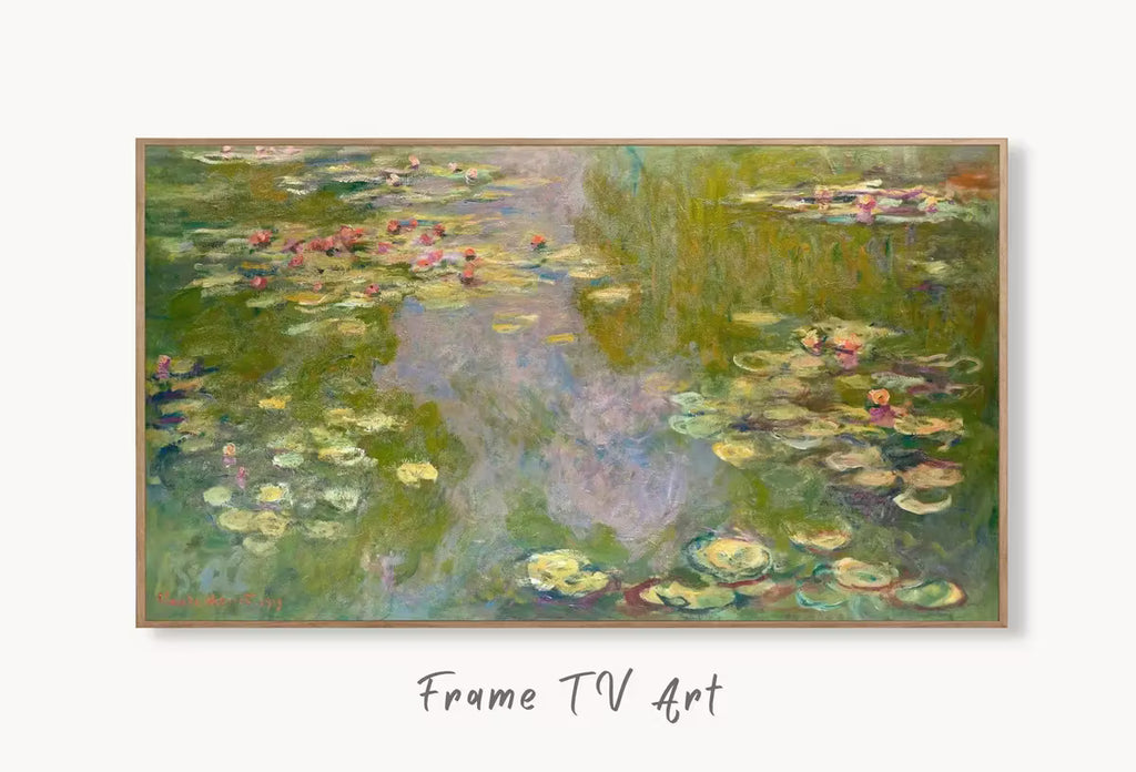 Samsung Frame TV Art 4K Famous Water Lilies Claude Monet Painting. Instant Download Botanical Wall Art for the Frame TV. Vintage Wall Art – Frame TV  Art