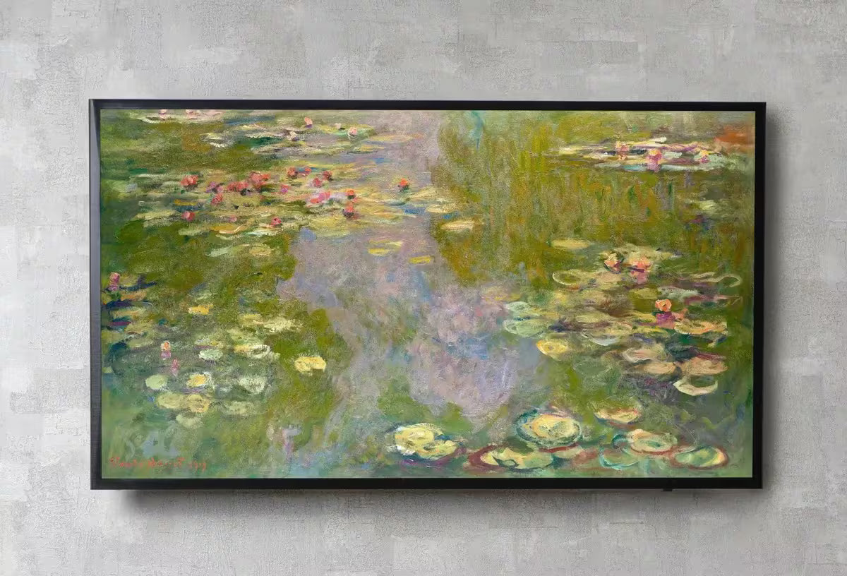 Samsung Frame TV Art 4K Famous Water Lilies Claude Monet Painting. Instant Download Botanical Wall Art for the Frame TV. Vintage Wall Art – Frame TV  Art