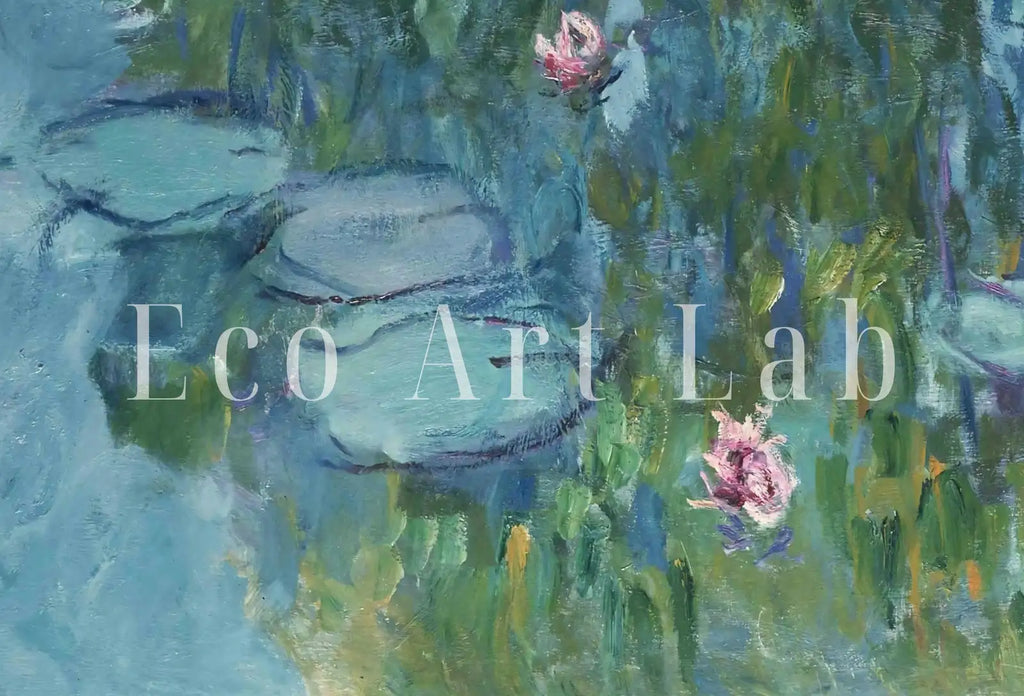 Detail view of artwork from Samsung Frame TV Art 4K Famous Water Lilies Claude Monet Painting. Instant Download Botanical Wall Art for the Frame TV. Vintage Wall Art. (variation 8)